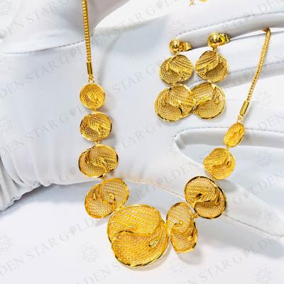 China TRENDY Gold Star Jewelry Africa Necklace Fashion Gold Plated Jewelry Dubai Jewelry Or Wedding Jewelry for sale