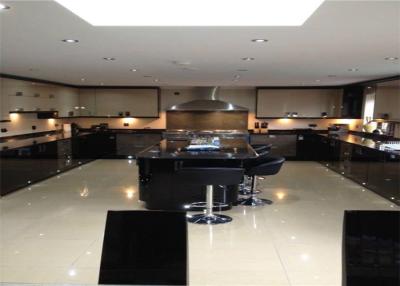 China Pure Black Quartz Stone Table Top Dinning Table Tops Engineered Stone Countertops Material for sale