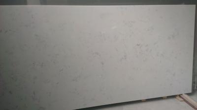 China Carrara White Waterproof Quartz Shower Wall Panels / Quartz Stone Wall Tiles for sale