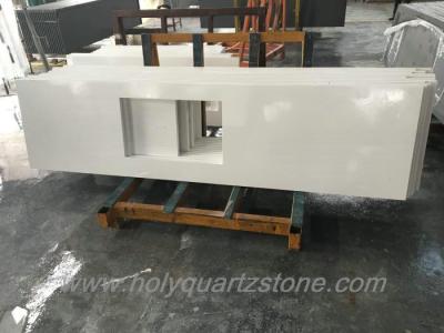 China Engineered Quartz Bathroom Vanity Tops For Countertop / Benchtop / Worktop for sale