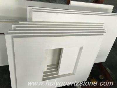 China White Quartz Stone Custom Bathroom Vanities Tops Modern Decoration Material for sale