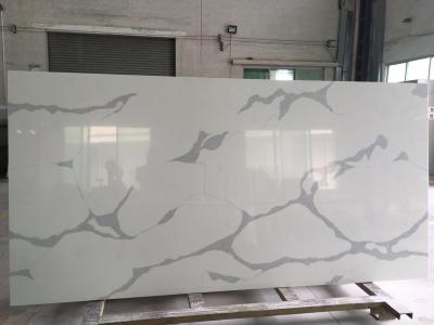 China Grey Calacatta Quartz Stone US Customized Vanity Tops Quartz High Glossy Jumbo Slabs for sale