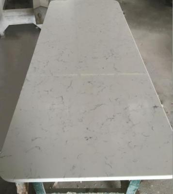 China Prefab Quartz Countertops Classic White Marble Pattern Fire Resistance for sale