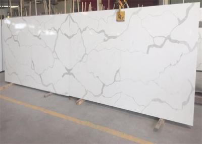 China Artificial Marble Pattern White Quartz Countertops Calacatta Quartz Slabs Safety Durability for sale