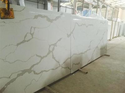 China Safety Faux Calacatta Quartz Bathroom Countertops / White Quartz Countertops for sale