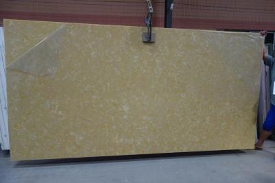 China NSF Green Guard Synthetic Stone Quartz Vanity Tops Honey Onyx 3200 mm x 1600 mm for sale