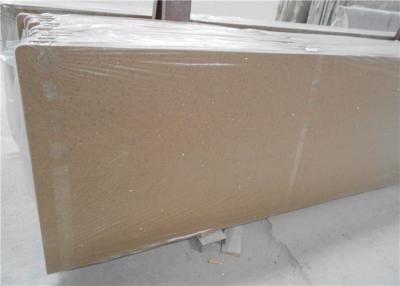 China Custom Heat Resist Coffee Quartz Stone Slabs Tile For Solid Surface Kitchen Countertops for sale