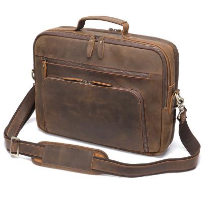 China For Men's Custom Vintage Handbag Bag Laptop Bag Gift 2022 Large Capacity Genuine Leather Business And Briefcase for sale