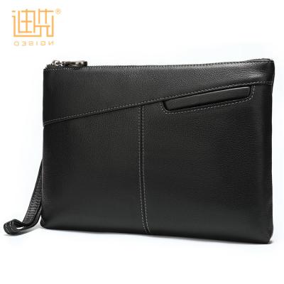 China High Quality Luxury Black Leather Business Men Zipper Pocket Evening Clutch Bags for sale