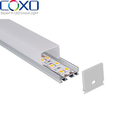 China C073B aluminum profile skirting price best in our square pc cover oem factory new design ip20 aluminum profile for led lighting strip for sale