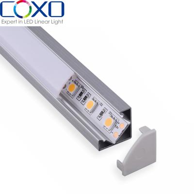 China Modern extrusion aluminum profile with diffuser cover alloy 6063 factory price recessed cabinet aluminum led profile for sale