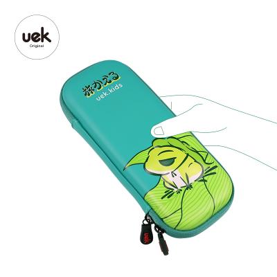 China Fashion UEK kids 3D Eva travel frog pencil case pencil case for school kids stationery stationery wholesale kawaii for sale