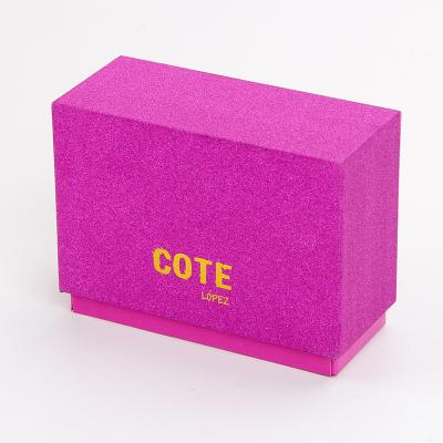 China Caja de empaquetado de Logo Glitter Hot Pink Cosmetic de la hoja de oro para las barras de labios en venta