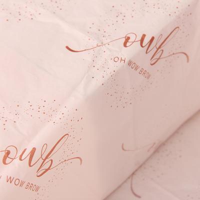 China 17gsm Personalized Gold Logo Printed Tissue Paper For Beauty Packaging for sale