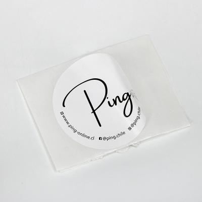 China Custom Printed White 5cm Round Paper Sticker For E Commerce Packaging for sale