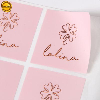 China Custom Design Pink Square Paper Sticker For Seal Tissue Paper for sale