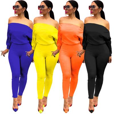 China 2021 Autumn Winter Women's Casual Women's Breathable Pure Color Sports Suits 2 Piece Top And Sweatpants Set for sale