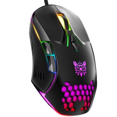 China ONIKUMA CW902 Gaming Mouse 6400DPI RGB Light Ergonomics 7 Buttons Honeycomb Wired Optical Mouse for sale