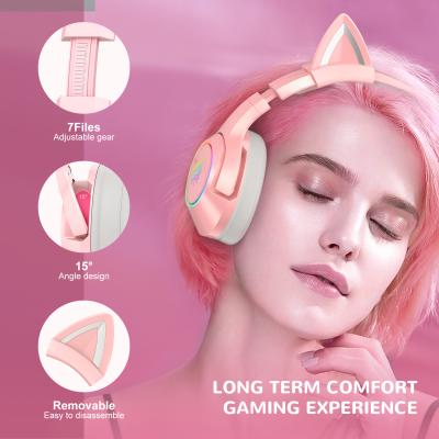 China ONIKUMA K9 Pink Earphone Gaming Headset For Girls PC Stereo Gaming Headphones With MIC And LED Light For PS4/Xbox One Laptop Controller for sale