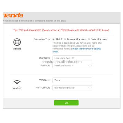 China Original Tenda Box F-3 WIFI Router Home Wireless English Interface Easy Installation English Wifi Router for sale