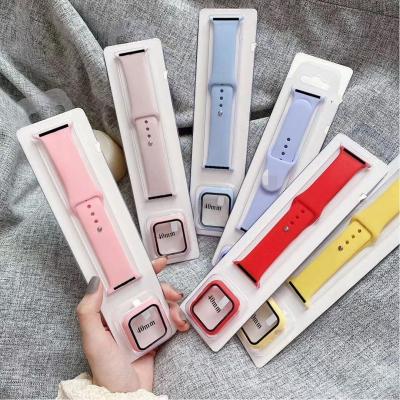 China Breathable For I Watch Series 6/5/4/3/2/1 Strap, 38mm Silicone Strap Sports Watch Strap Rubber Band 42mm For Apple Watch for sale