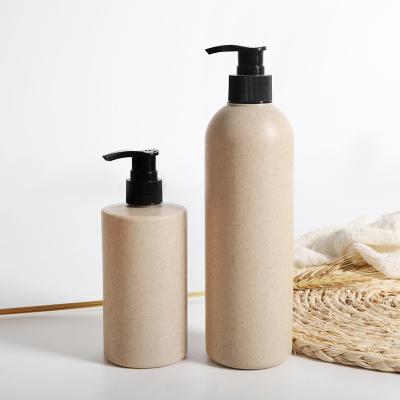 China Hot Sale Personal Care Eco Packaging Biodegradable Wheat Straw Cosmetic Shampoo Bottle for sale