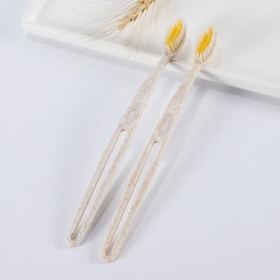 China Straw Good Quality ECO Biodegradable Wheat Straw Hotel Toothbrush for sale