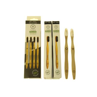 China BambooToothbrush Charcoal Eco Friendly Organic Bamboo Toothbrush BPA Free for sale