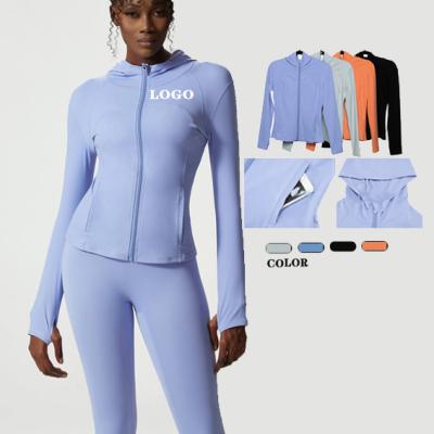 China QUICK DRY Gym Equipment Workout Clothes Wholesale Women's Fitness Sports Jackets With Zipper Yoga Wear for sale