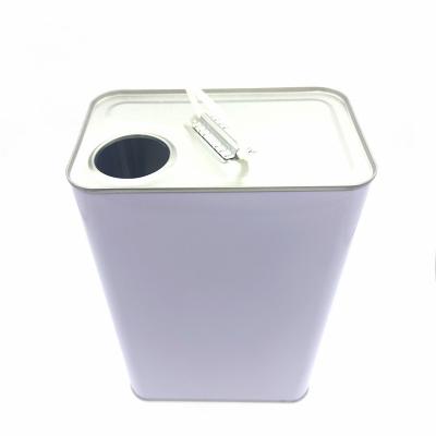 China Paint Cans Factory Direct Sales 4L Metal Sheet Gasoline Drum Closed Square Tinplate Oil Can for sale