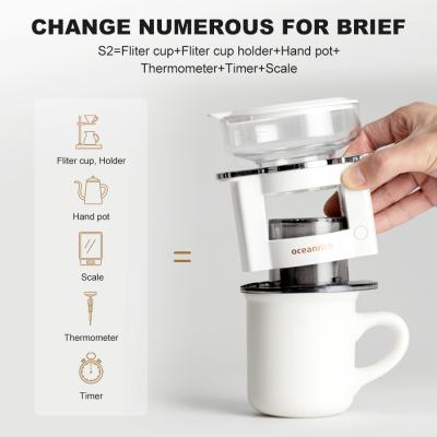 China Good Quality Hotel Houseuse Office Use Battery Souce Mini Fan S2 Drip Filter Coffee Maker Anti Surface Shape Filter for sale