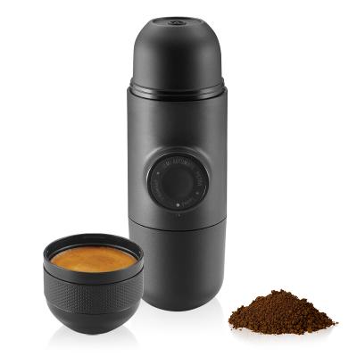 China Outdoor Car Mini Portable Espresso Coffee Manual Espresso Portable Camping Coffee Maker Coffee Makers for sale