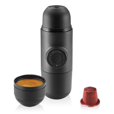 China Espresso 8 Bar Coffee Machine Manual Outdoor Car Portable Coffee Car Travel Manual Coffee Maker for sale