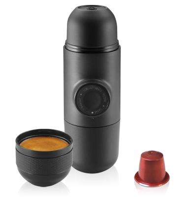 China 2021 Outdoor Portable Coffee Maker Espresso 8 Bar Pressure Manual Hand Made Coffee Machine Mini Beans for sale