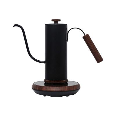 China Automatically Retro LED Display Gooseneck Sleek Temperature Interrupt Coffee Touch Control Electric Kettle for sale