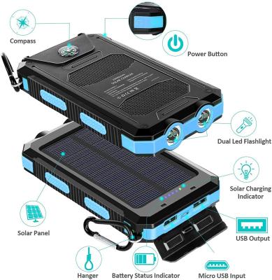 China High Quality and Reasonable Price Portable Mini Waterproof Military Grade Solar Battery Power Bank for Home for sale