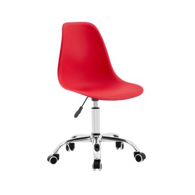 China Adjustable (height) Wholesale Office Furniture  Tinny House Commercial Furniture Plastic Chair  Dining Chair with Casters for sale