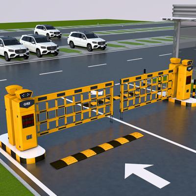 China Outdoor Automatic Safety LED Electronic Boom Parking Barrier Aluminum Gate For Drive Road Cheap Price With Remote Control for sale