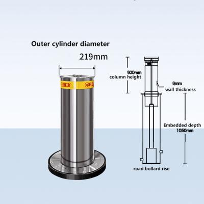 China Anti-Corrosion CE Approved Bollards Automatic Rising Bollards Access Control System Road Traffic Safety Hydraulic Bollards for sale