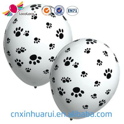 China Eco Friendly Promotional Wholesale Custom Eco Logo - 10 Inch Friendly Paw Print Balloons For Party for sale