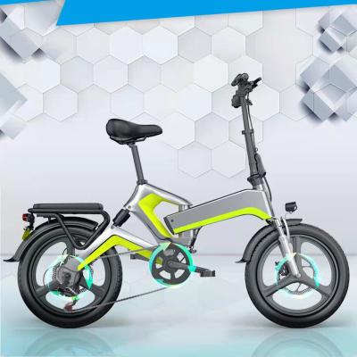 China Magnesium alloy electric bicycle for adults 2 wheels e bikes battery fold electric brake electric bike for sale