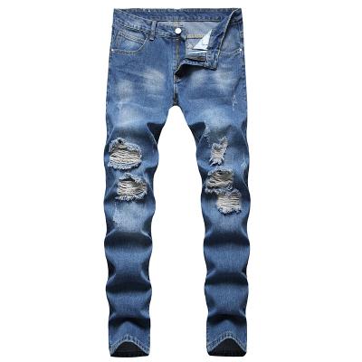 China Wholesale QUICK DRY fashion men's high street jeans ripped casual jeans pants plus size men slim fit men's jeans for sale