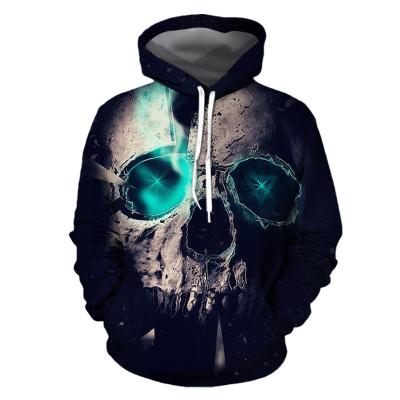 China New Autumn/Winter Halloween QUICK DRY Hoodie With 3D Skull Printed Customized Hoodie For Men's Baseball Costumes for sale