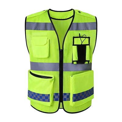 China High Quality Custom Multi Reflective Hi Vis Reflective Safety Vest Pockets Oxford Clothing for sale