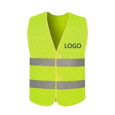 China RTS Safety Durably Reflective Vest With Reflective Hook And Loop Closure Red Fluorescent Cheap Customized 2 Stripes Logo for sale