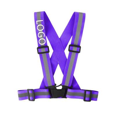 China Custom LOGO Multi Colors High Visibility Adjustable Garter High Visibility Reflective Vest for sale