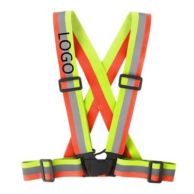 China Custom Adjustable High Visibility LOGO Multi Colors High Visibility Safety Reflective Vest for sale