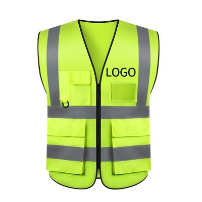 China Reflective Clothing Hi Vis Safety Customization Durably Reflective Multi Pockets Safety Vest for sale