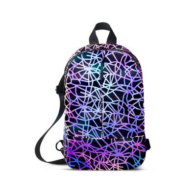 China Reflective Cloth Vis Luminous Children Reflective Safety Backpack Sling Bag Hi For Women Men Kids for sale