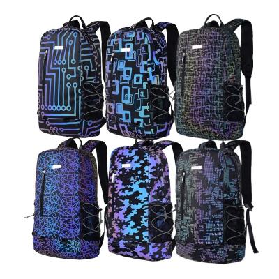 China Reflective Camouflage Military Casual Sports Reflective Fabric Backpacks For Men Hiking Traveling Camping for sale